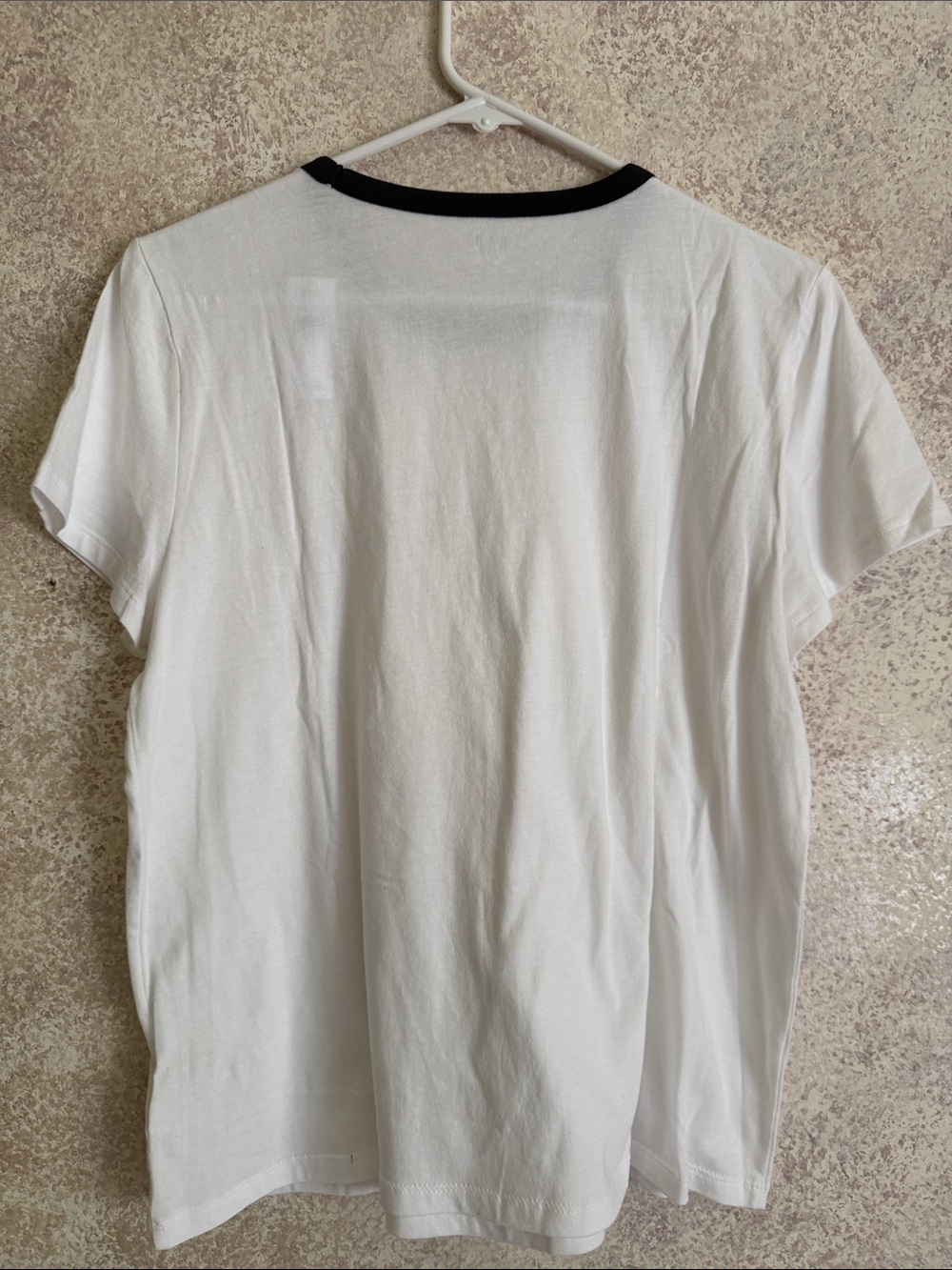 GAP White Tee with Black Ringer Collar - Picture 4 of 5